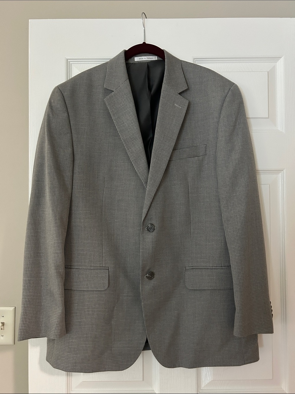 Michael Kors Gray Micro-Check Sport Coat
